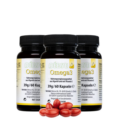 100830 - Omega3 lecitina & vitamina E, set di 3 pezzi