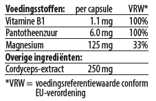 Cordyceps 18 g / 30 capsules