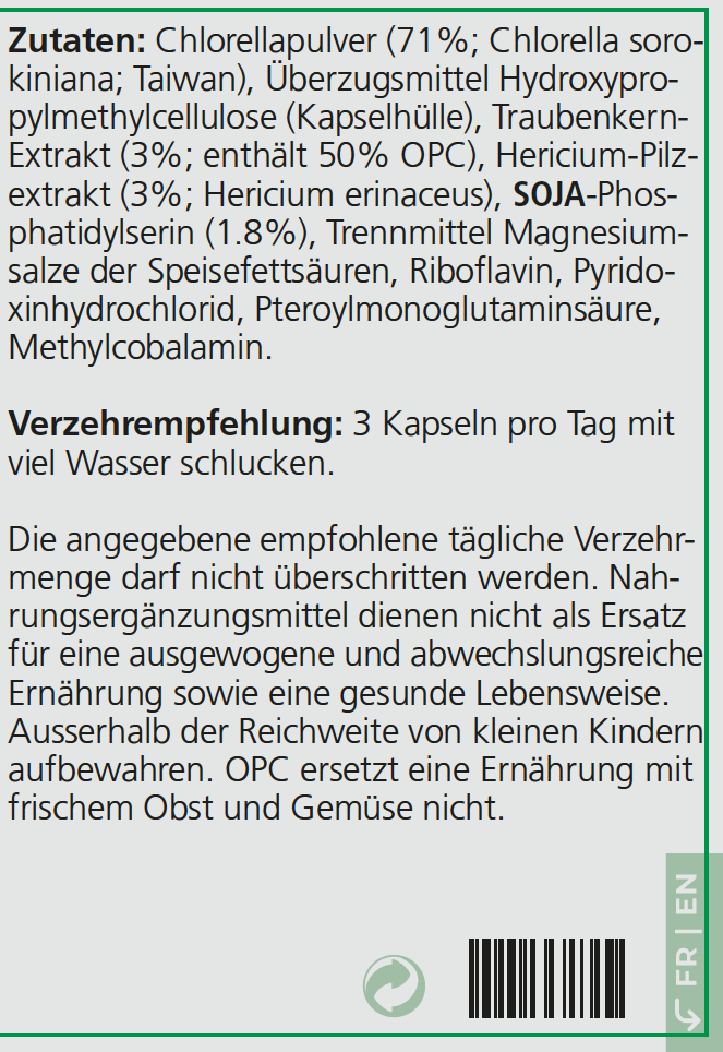 Chlorella OPC FX 45 G 90 Kapseln Unterst tzung Chlorella OPC FX 45 G 90 Kapseln Unterst tzung