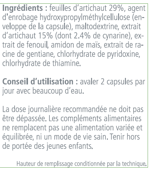 Artichoke + 16.5 g / 60 capsules