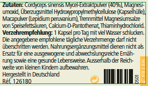 Cordyceps 18 g / 30 capsule